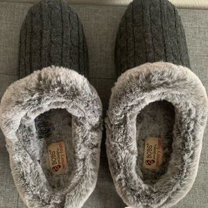 Brand New BOBS Grey Fur Slippers